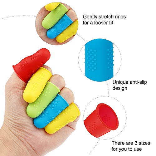 32 Pcs Rubber Finger Pads Tips