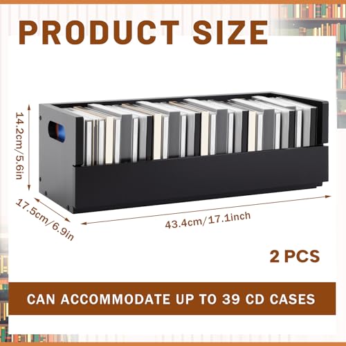 2 Set Wooden CD Storage Box (2 Count)