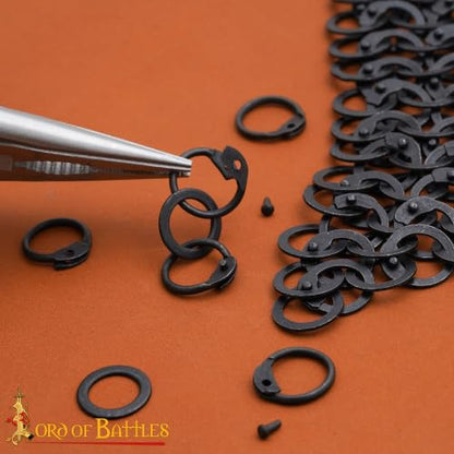 200G 1Kg Chainmail Loose Rings for Armor Crafting Perfect for DIY Chainmail Projects & Armor Repairs