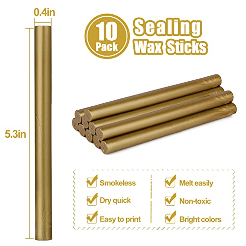 Gun Glue Sealing Wax Sticks for Wax Seal Stamp (10 Count)