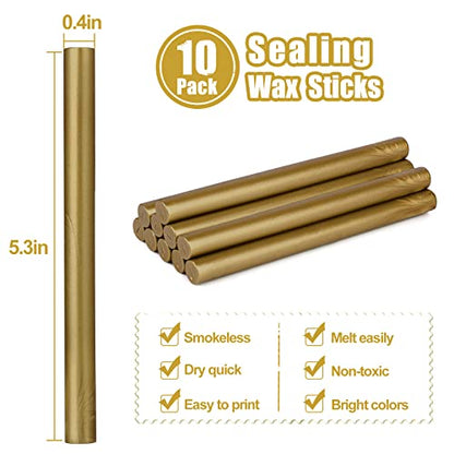 Gun Glue Sealing Wax Sticks for Wax Seal Stamp (10 Count)