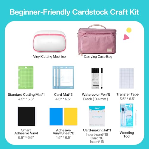 Vinyl Cutter Machine Cardstock Creator Bundle with Carrying Case