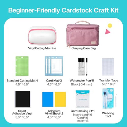 Vinyl Cutter Machine Cardstock Creator Bundle with Carrying Case