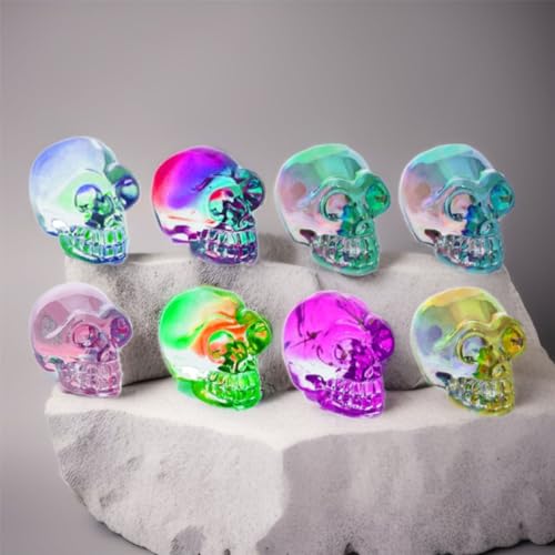 8Pcs Skull Resin Molds Silicone Epoxy Crafts Resin Keychain Molds
