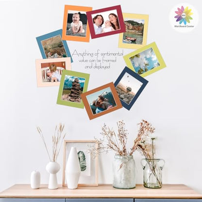 Mat Board Center 25 Pack 11x14 Mat+Backings+Bags for 8x10 Photo Mix Color