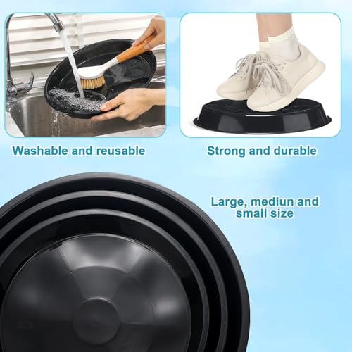 5 Pcs 3 Size Stepping Stone Kit for DIY Outdoor Garden Stepping Stone Includes Cement Molds Mosaic Tiles and Concrete Letter Stamps No Concrete Mix (5 Count)