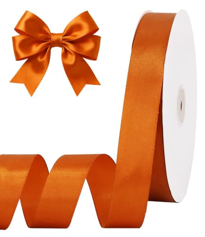 1 Inch x 100yds Copper Satin Ribbon for Crafts