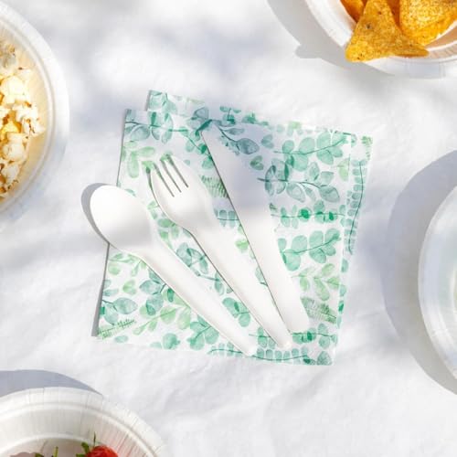 Table Kind 100 x Soft Eucalyptus Paper Napkins Disposable Serviettes for Weddings (100 Count)