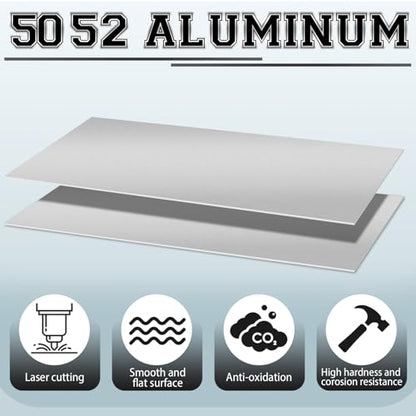 1 Pack 5052 Aluminum Sheet Metal 12" x 24" Aluminum Plate 1