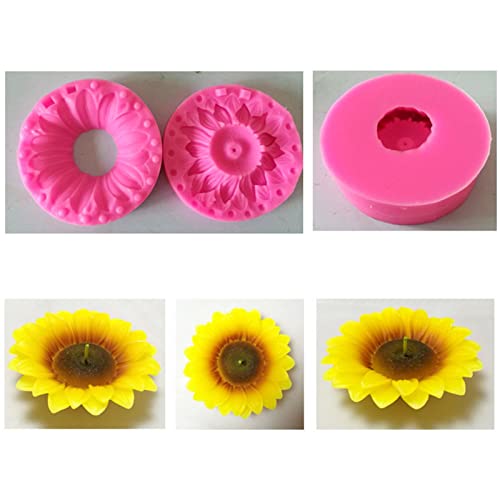 3D Sunflower Silicone Mold for Fondant Chocolate Candy Cake Decorating Candle Soap Baking Pastry Polymer Clay