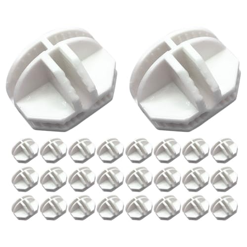 Semi Circle Plastic Cube Connectors 50 Pieces for Modular Wire Storage Organizer Easy Assembly Universal Closet and Shoe Storage Hardware