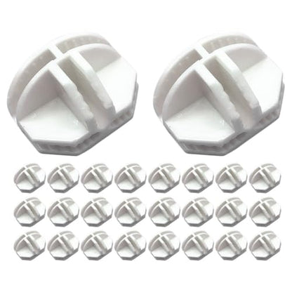 Semi Circle Plastic Cube Connectors 50 Pieces for Modular Wire Storage Organizer Easy Assembly Universal Closet and Shoe Storage Hardware