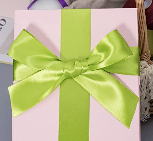1 1 2 Inch Apple Green Solid Satin Ribbon for Gift Wrapping