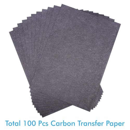 100 Sheets Black Carbon Transfer Tracing Paper for Wood (100 Count)