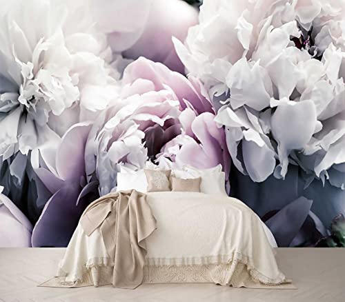 Floral Wallpaper Mural Large Rose Flowers (56.25 Sq Ft)