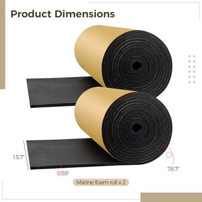 2 PCS Foam Rubber Sheet with Adhesive (2 Count)