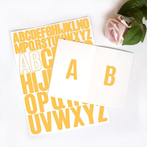 Letter Stickers 1560 Pieces 30 Sheets Stick on Vinyl Letters Capital Alphabet Sticker Letter for Craft Bulletin Boards Classroom Home Business Decor (1560 Count)