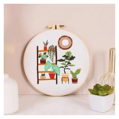 Embroidery Kits for Adults Leisure Life Series Starter for Adult Stamped Pattern with Instructions Punch Needle Kit