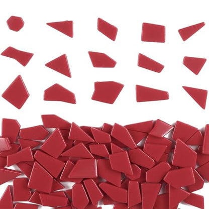 Red Mosaic Tiles for Crafts Bulk (7.05 Ounce)