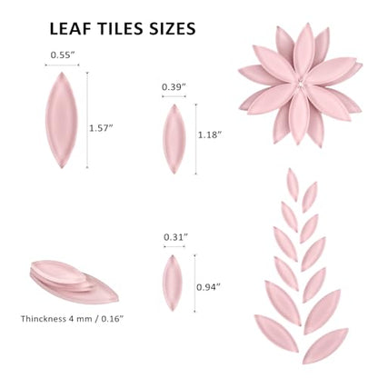 Pink Leaf Mosaic Tiles for Crafts Bulk