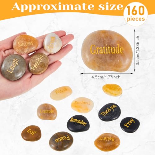 80 Pcs Engraved Inspirational Rocks