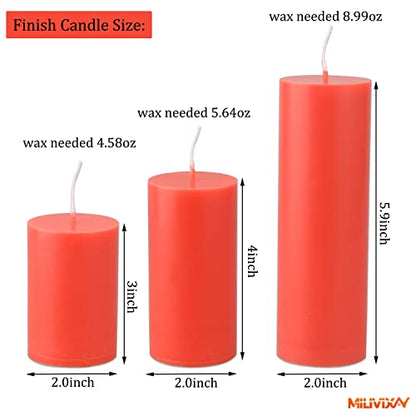 3PCS Pillar Candle Molds