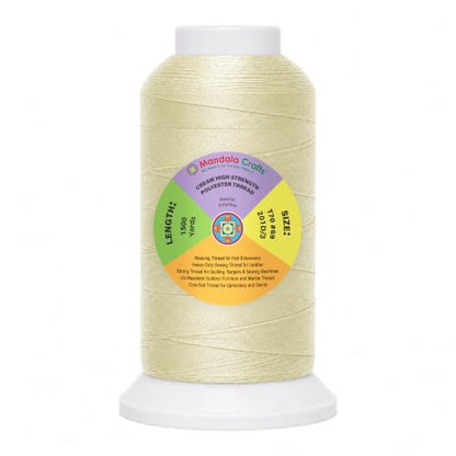 Cream Tex 70 Polyester Heavy Duty Thread for Upholstery