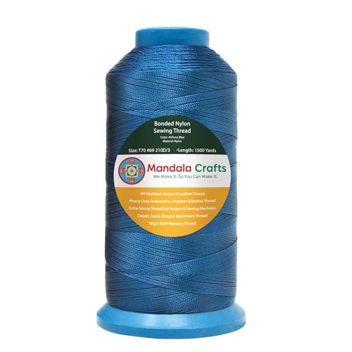 Size 69 210D T70 Airforce Blue Bonded Nylon Thread (4500 Foot)