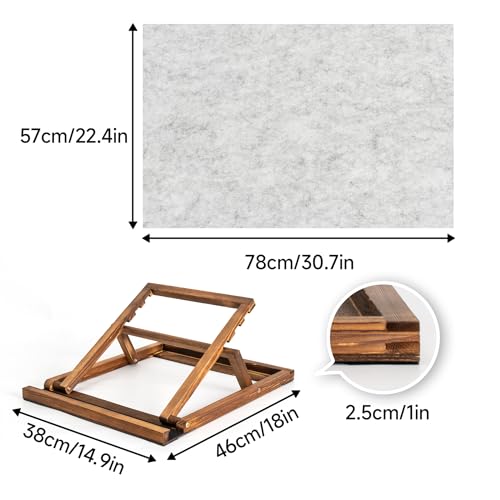 Foldable Jigsaw Puzzle Board with 3 Angle Adjustable Bracket