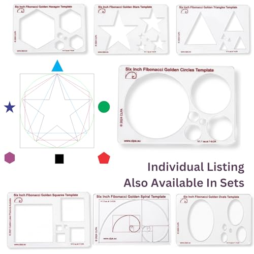 Fibonacci 6" Circle Drawing Template