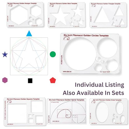 Fibonacci 6" Circle Drawing Template