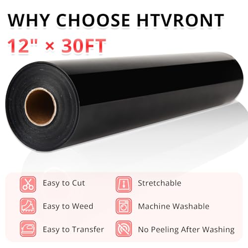 Black HTV Heat Transfer Vinyl Roll