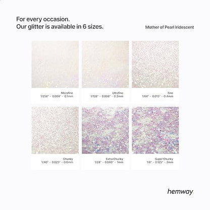 Resin Glitter Mother of Pearl Iridescent 100g Chunky (3.5 Ounce)