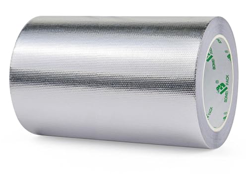 Adhesive Aluminum Foil Heat Shield Tape 1Pack 7inch x 66ft Barrier Fiberglass Thermal Insulation Reflective Material High Temp Protectionn (66 Foot)