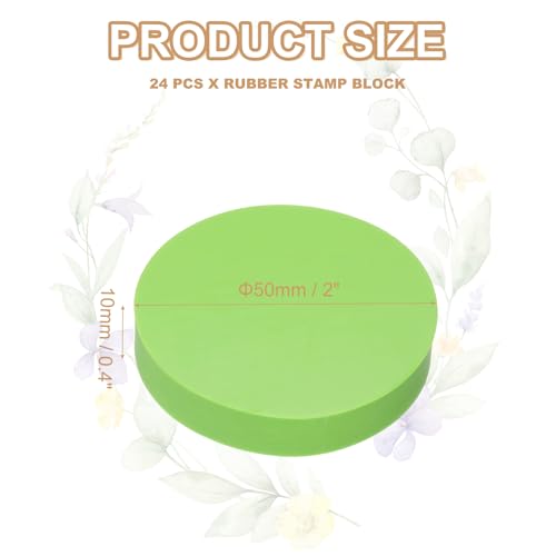 24Pcs 2" Rubber Carving Blocks (24 Count)