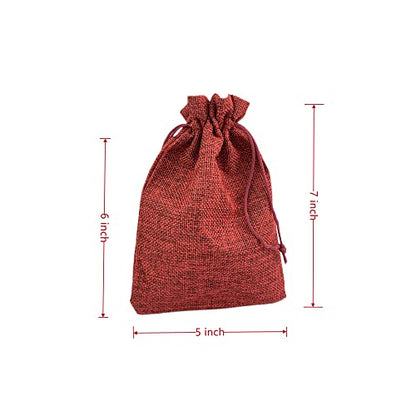 Pack of 25 Burlap Gift Bags with Drawstring Linen Jewelry Pouches Wedding Hessian Jute Bags for Birthday and Treat Pouches Party Wedding Favors Gift