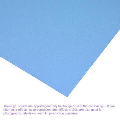 10Pcs Correction Gel Light Filter Overlay PVC Sheets Matte Blue