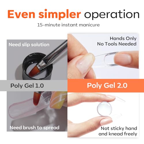 50g Clear Solid Builder Gel for Nails Poly Nail Gel Extension