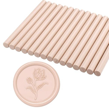 15Pcs Nude Glue Gun Sealing Wax Sticks for Wax Seal Stamp (15 Count)