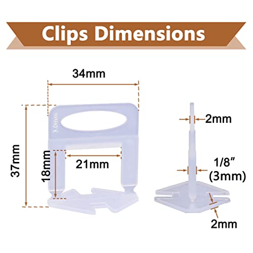 2000 PCS Tile Leveling System Spacers Clips 1