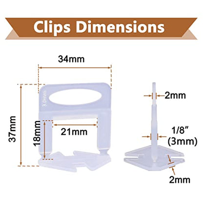 2000 PCS Tile Leveling System Spacers Clips 1