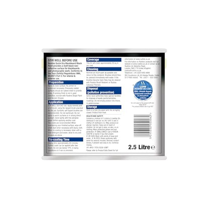 Quick Dry Blackboard Black Paint 2.5L (84.54 Fl Oz)