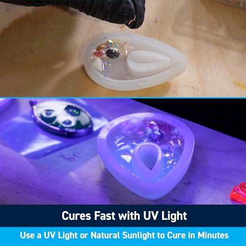 Clear Acrylic UV Resin Kit with UV Cure Light (7 Ounce)