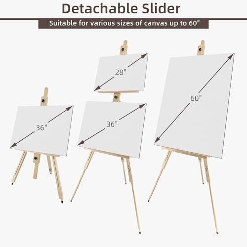 Tripod Portable Standing Wooden Easel for Painting