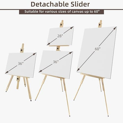 Tripod Portable Standing Wooden Easel for Painting