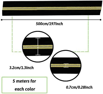 16.5 Yards 3 Piece Assorted Nylon Coil Zippers with 30 Sliders for DIY Tailoring and Crafts (3 Count)
