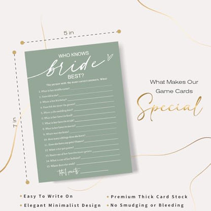 Bridal Shower Games Cards (25 Count)