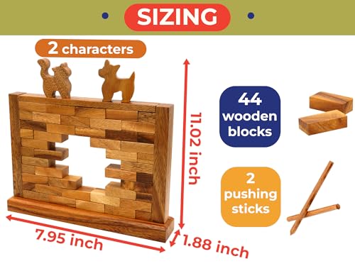 Wooden Brick Wall Balancing Game