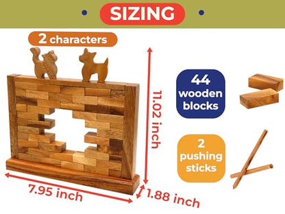 Wooden Brick Wall Balancing Game