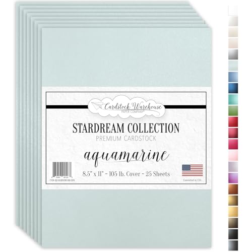 Cardstock Warehouse Stardream Aquamarine Cardstock Paper (25 Count)